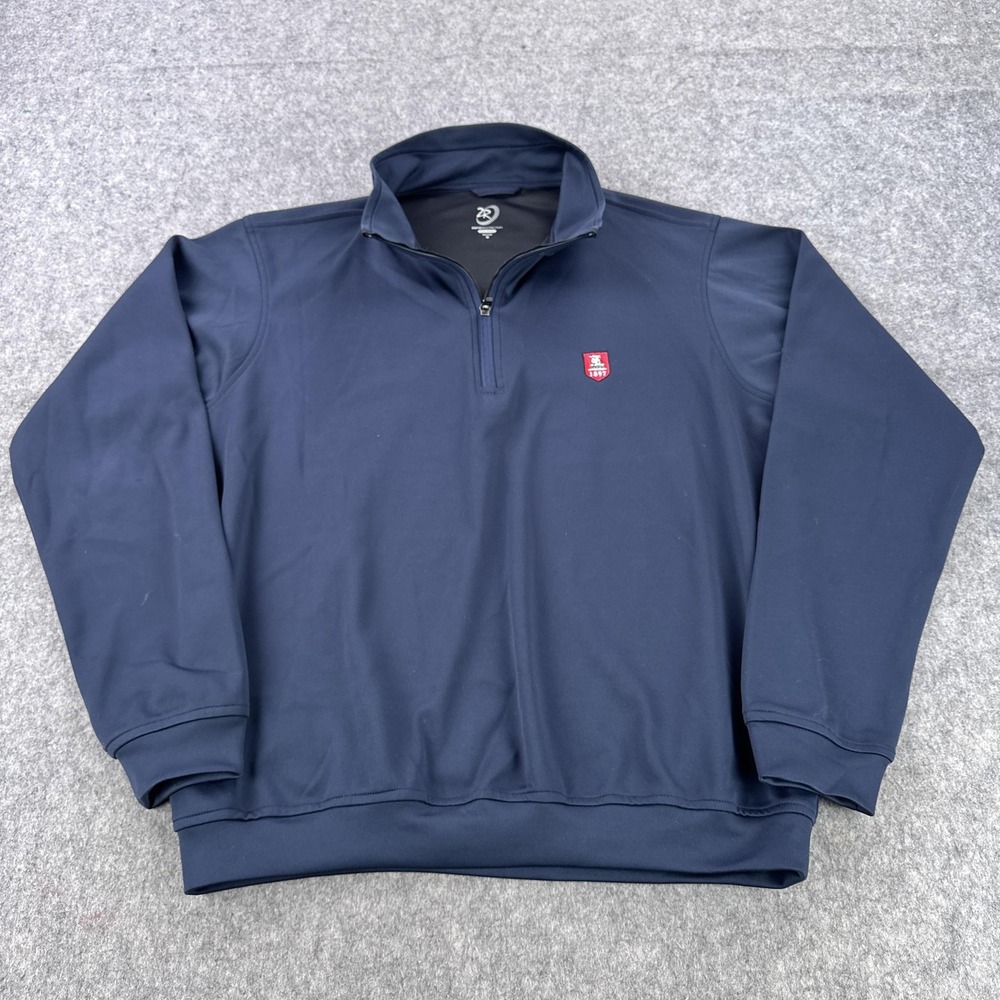 Zero Restriction Pullover Sweater Mens Medium Navy Tour Series Golf Quarter Zip